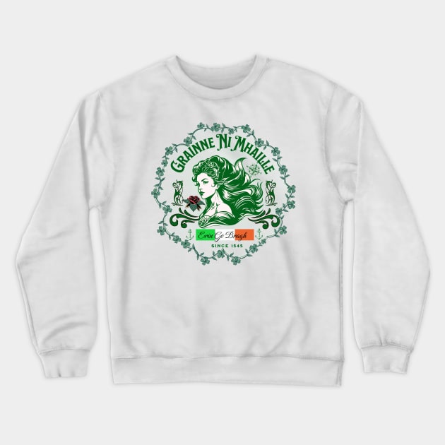 Grainne Ni Mhaille Shamrocks Crewneck Sweatshirt by Bootylicious